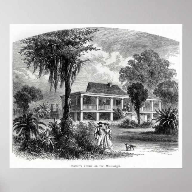 Planterhaus auf dem Mississippi Poster (Vorne)