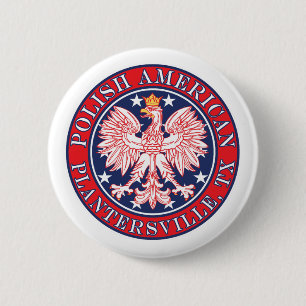 Plantersville Texas Polnischer Adler Button