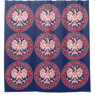 Plantersville Texas Polnischer Adler Duschvorhang