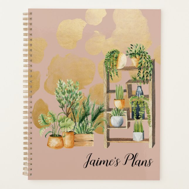 Plantes d'aquarelle botanique Nom du script Blush (Devant)