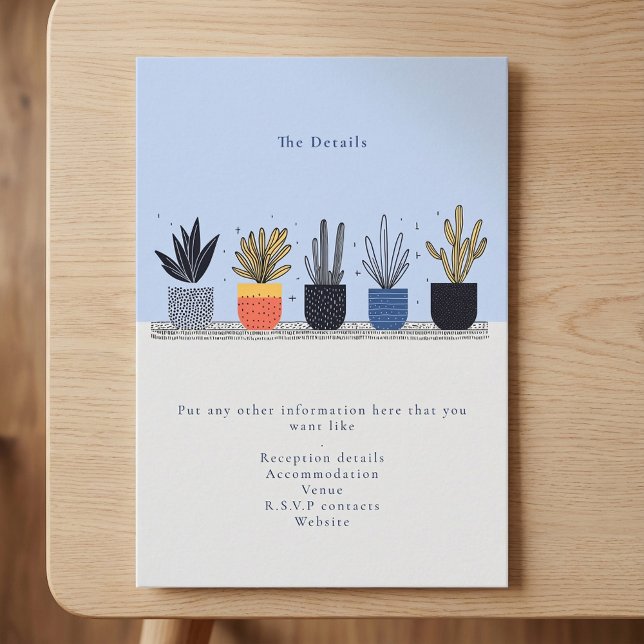 Plantes Pointés La Carte De Boîtier Détails (Potted plants The Details Enclosure Card.)