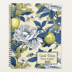 Planteur floral bleu et vert