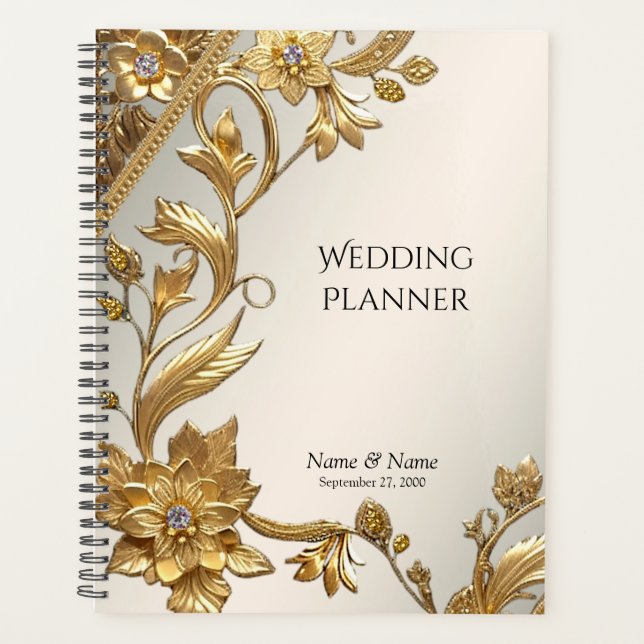 Planteur Floral Feuille Golden Wavy (Devant)