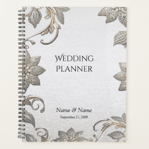 Planteur Floral Or Argent