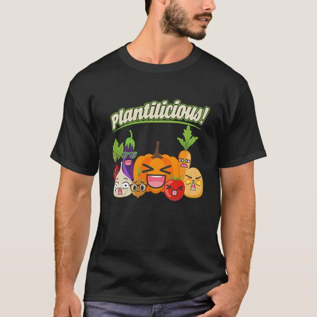 Plantilicious Vegetables Ironic Hobby Gardening Qu T-Shirt (Vorderseite)