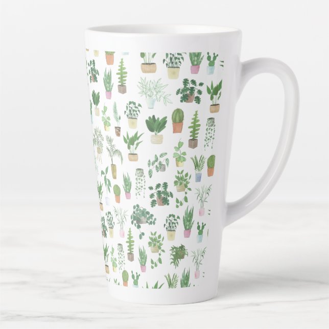 Plantita House Pflanze und Pots Muster Milchtasse (Rechts)