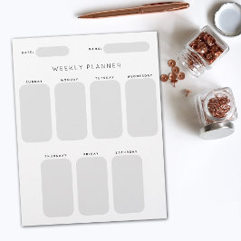 Planung der wöchentlichen Organisation Briefbogen