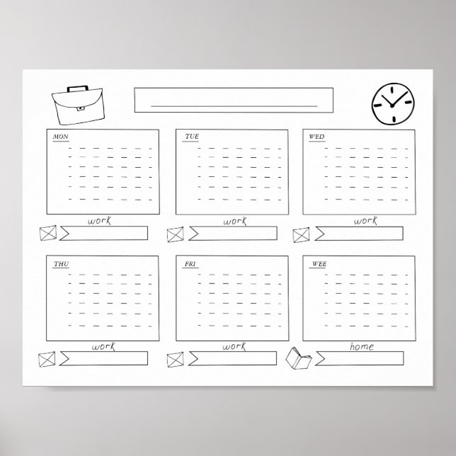 Planung für die Woche Poster (Vorne)