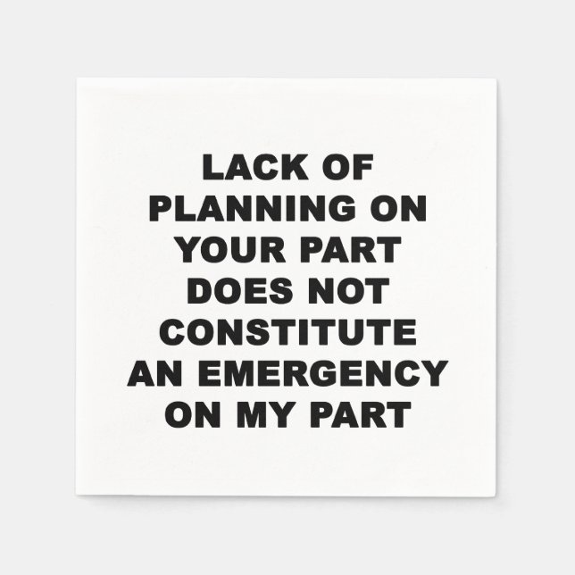 Planungsmangel Serviette (Vorderseite)