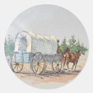 PLANWAGEN durch SHARON SHARPE Runder Aufkleber