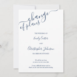 Planwechsel Elegant Blue White Foto Card Save The Date