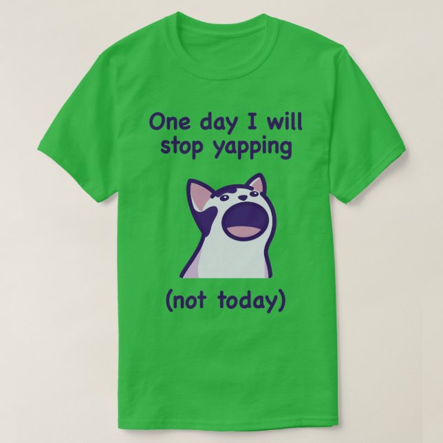 Plappernder dunkler Text T-Shirt (Design vorne)