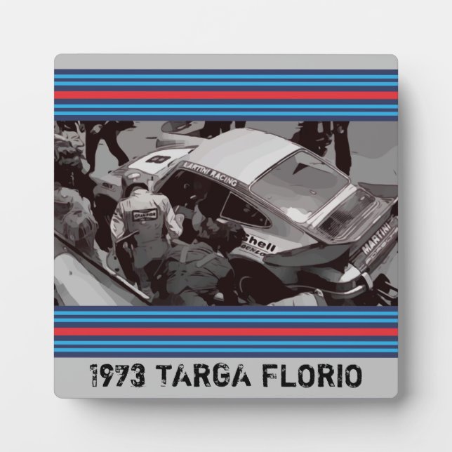 Plaque à plateau 1973 RACING avec Easel (Devant)