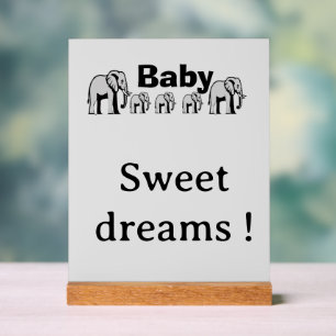 Plaque acrylique éléphant à personnaliser
