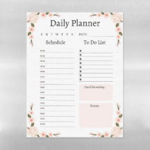 Pink Floral Daily Planner