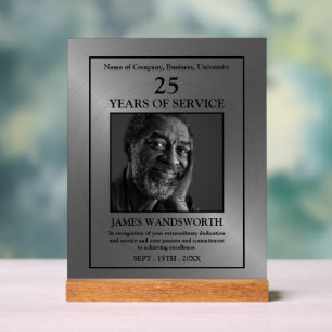 Plaque Argent/Photo Personnalisée - Prix Employé
