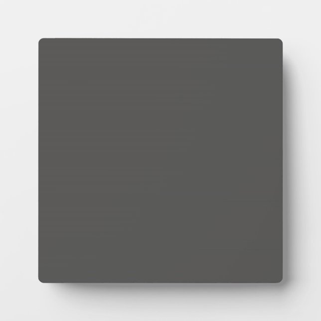 Plaque avec Arrière - plan gris charbon foncé (Devant)
