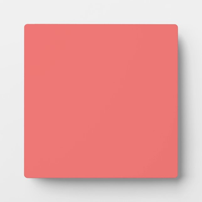 Plaque avec Arrière - plan rose Saumon (Devant)