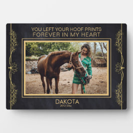 Plaque commémorative personnalisée pour les chevau