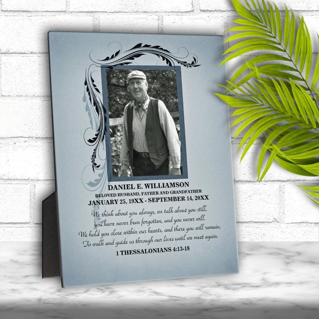 Plaque commémorative photo bleu fumée (Créateur téléchargé)