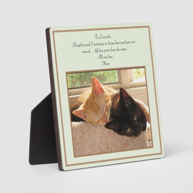 Plaque commémorative pour chat en souvenir (Recto)