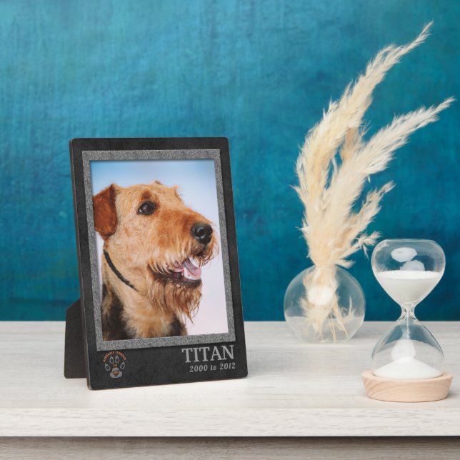 Plaque commémorative pour la race de chien Airedal (Côté)