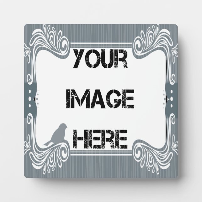 Plaque d'art aux oiseaux gris (Devant)