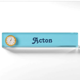 Plaque de bureau Acton