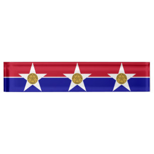 Plaque de bureau avec Drapeau de Dallas, USA