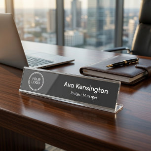 Plaque de bureau avec logo d'entreprise personnali