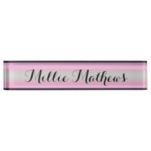 Plaque de bureau - Dégradé rose et noir HAMbyWG