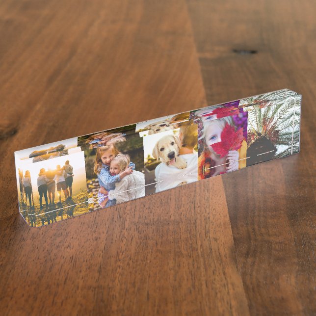 Plaque de bureau d'impression 5 blocs photo (Taille)