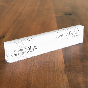 Plaque de bureau en acrylique moderne pour archite