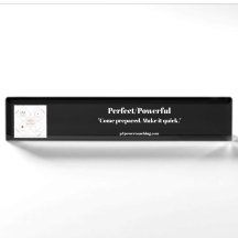Plaque de bureau en acrylique noir parfait/puissan