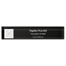 Plaque de bureau en acrylique noir populaire et pa