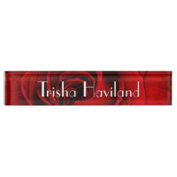 Plaque de bureau HAMbyWG - Rose rouge classique