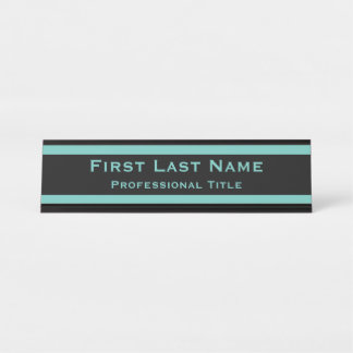 Plaque de bureau moderne teal turquoise