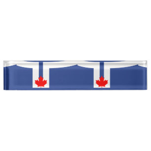 Plaque de bureau patriotique avec drapeau de Toron