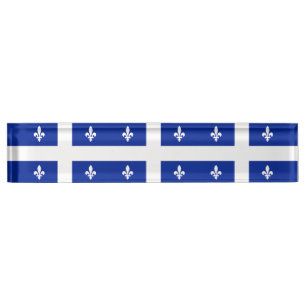 Plaque de bureau patriotique avec Drapeau du Québe