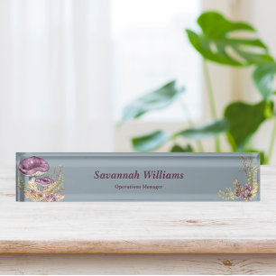 Plaque de bureau personnalisée Forêt botanique