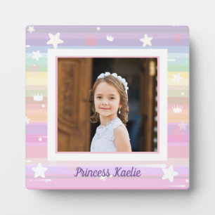 Plaque de bureau photo de princesse personnalisée