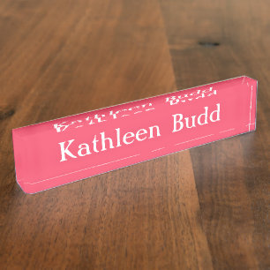 Plaque de bureau - Rose Pink HAMbyWG