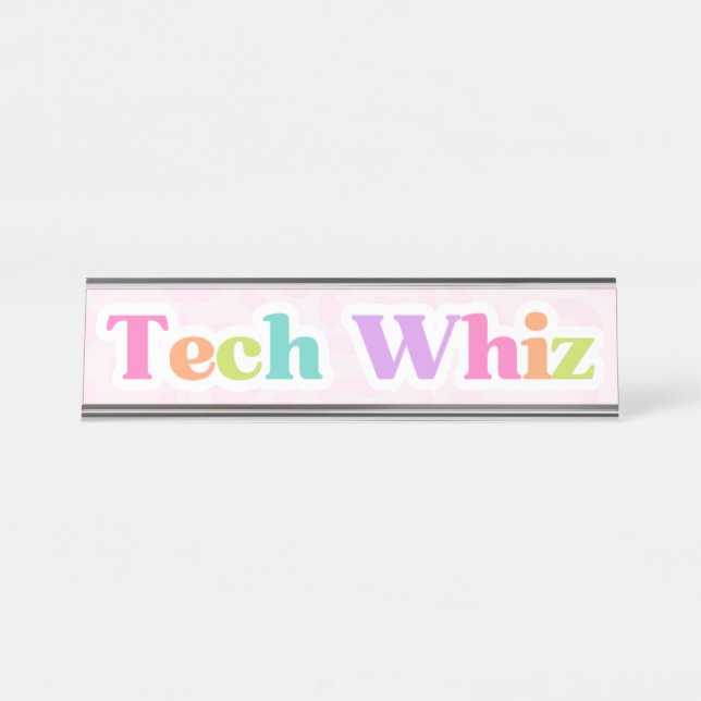 Plaque de bureau Tech Whiz (Devant)