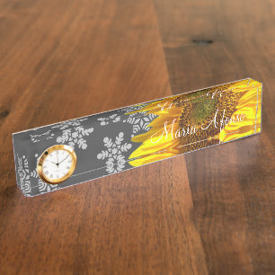 Plaque de bureau Tournesols Flocons de neige