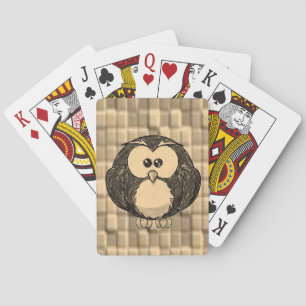 Plaque de cartes de jeu de hibou