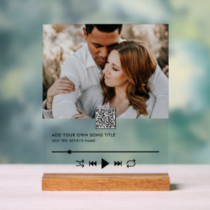 Plaque de Chanson Personnalisée Photo Code QR Lien