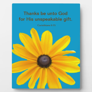 Plaque de citation de la Bible Fleur Jaune