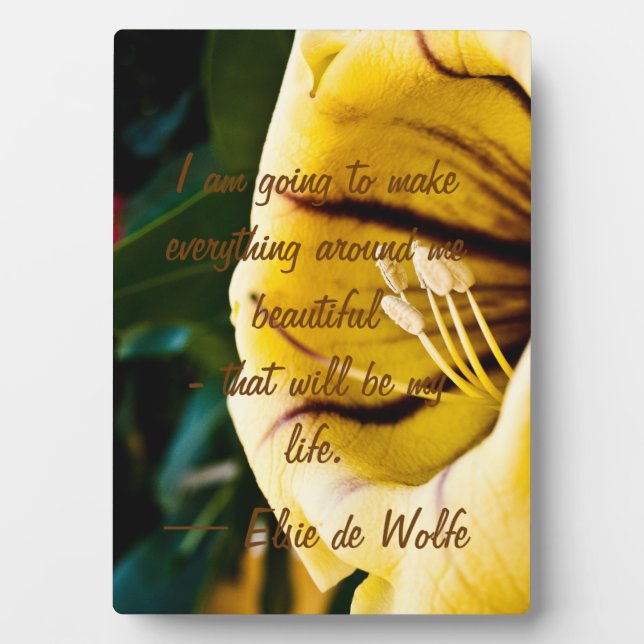 Plaque de citation Elsie de Wolfe (Devant)