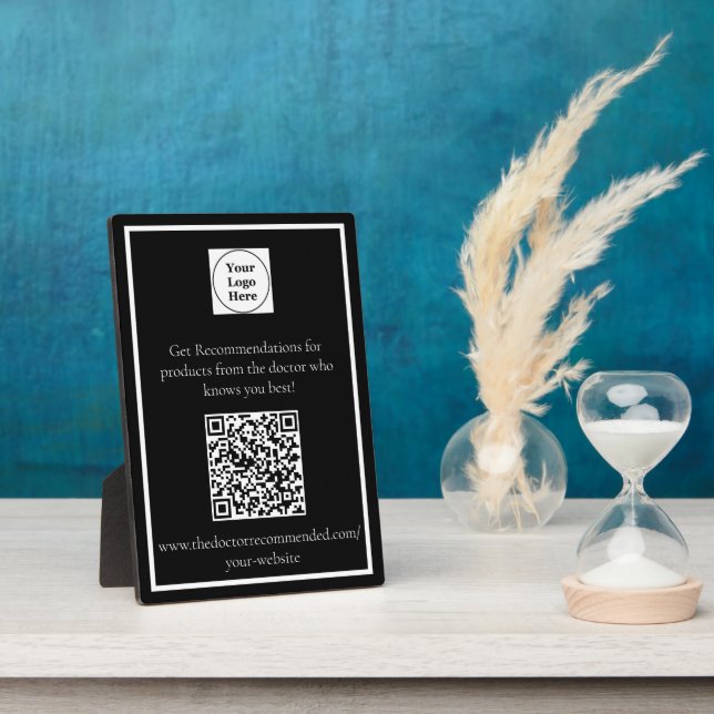 Plaque de code QR personnalisée avec de l'Easel (Côté)