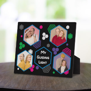 Plaque de collage photo Hexagon Abstrait moderne